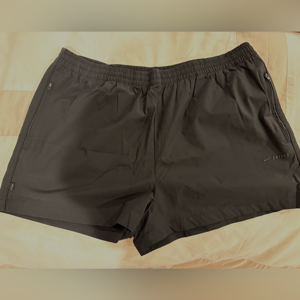 SKIMS Nike collab Black Mesh-Lined Athletic Shorts
